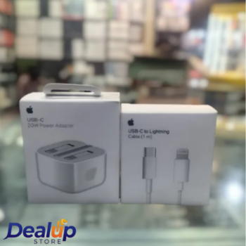 3 Pin PD Fast Charger 20W with USB-C to Lightning Cable for iPhone and all android phones - Fast & Safe Charging