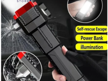 Multifunction Portable Led Flashlight Rechargeable LED Hammer Torch Flashlight,Car Emergency Tool with Window Breaker,Cutter