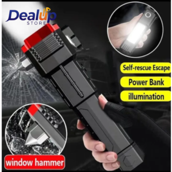 Multifunction Portable Led Flashlight Rechargeable LED Hammer Torch Flashlight,Car Emergency Tool with Window Breaker,Cutter