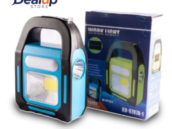 Hurry Bolt Solar Charging LED Work Light – 3 Light Source Emergency Lamp, Rechargeable, Portable Outdoor & Home Use