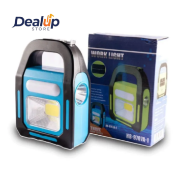 Hurry Bolt Solar Charging LED Work Light – 3 Light Source Emergency Lamp, Rechargeable, Portable Outdoor & Home Use